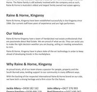 Raine  Horne Kingaroy - Suburb Australia