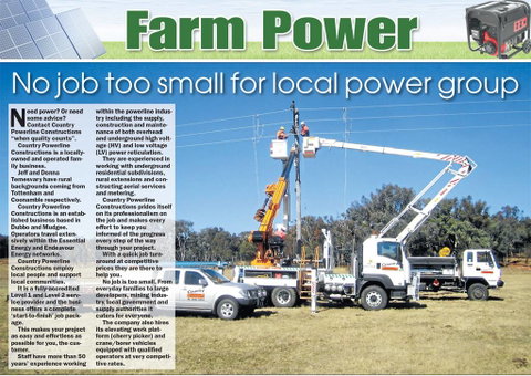 Country Powerline Constructions - Suburb Australia 0